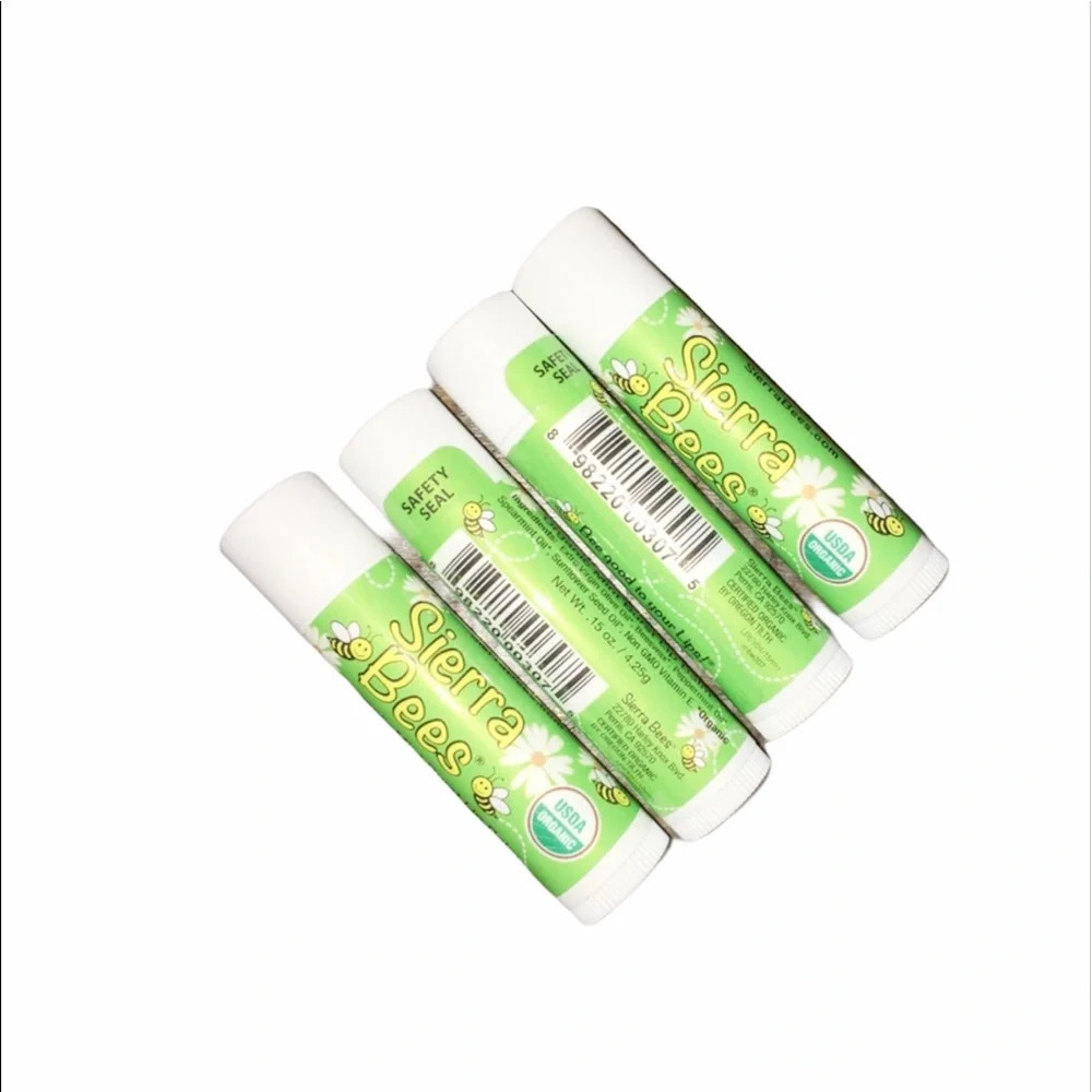 Set of 4 brand new Sierra bees organic chapstick